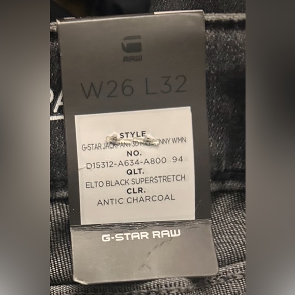 ❤️G Star Raw Jackpant Mid SKINNY JEANS NWT new Size 26 - Picture 10 of 10